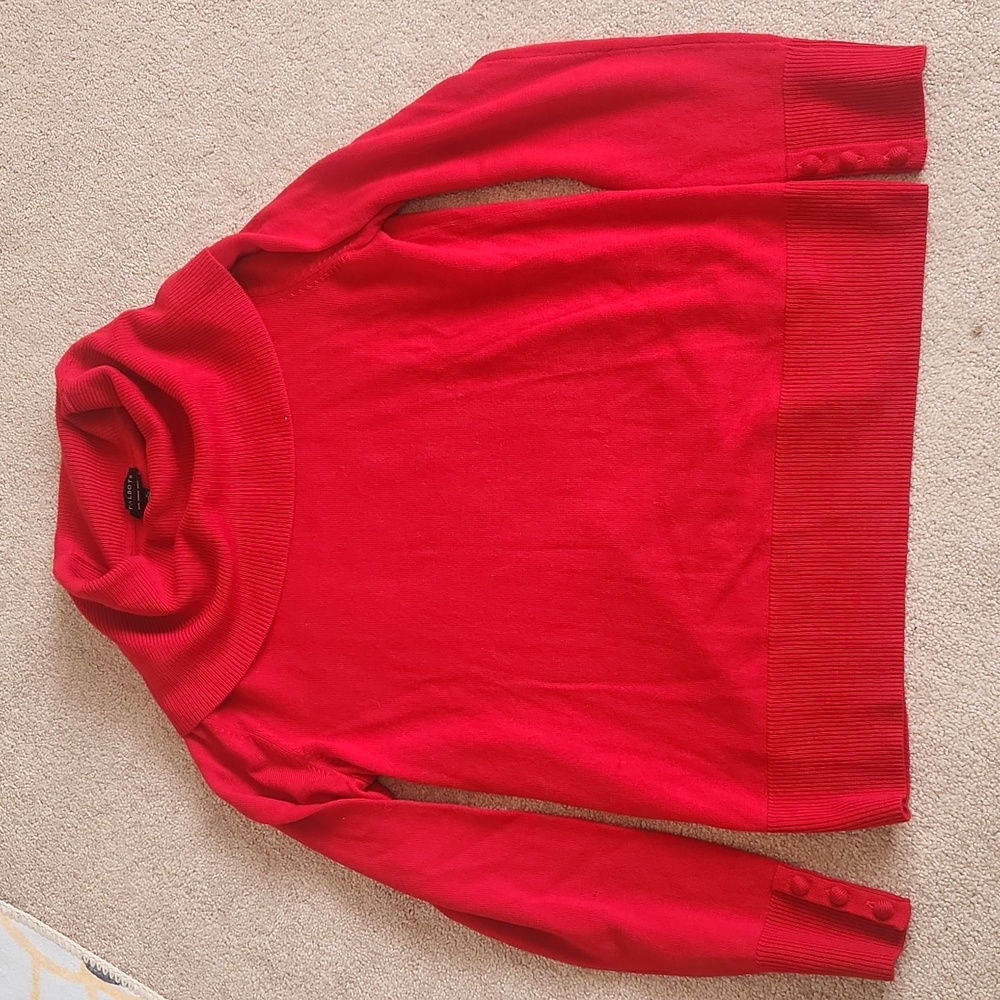 Talbots Red Merino Wool Sweater